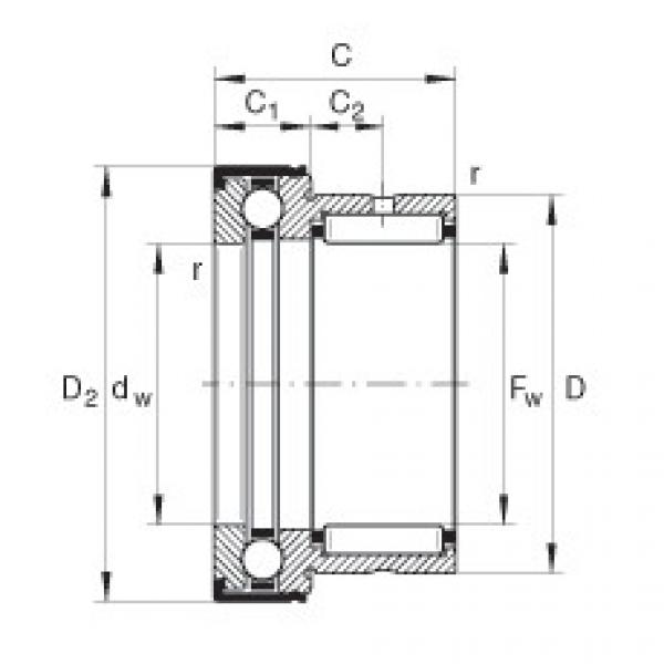 FAG Needle roller/axial ball bearings - NKX25-Z-XL #1 image