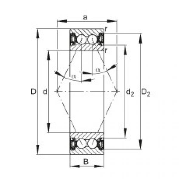 FAG Angular contact ball bearings - 3800-B-2RZ-TVH #1 image