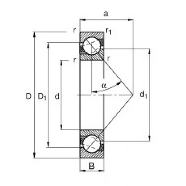 FAG Angular contact ball bearings - 71806-B-TVH #1 image