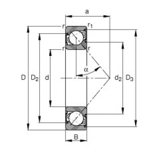 FAG Angular contact ball bearings - 7005-B-XL-2RS-TVP #1 image