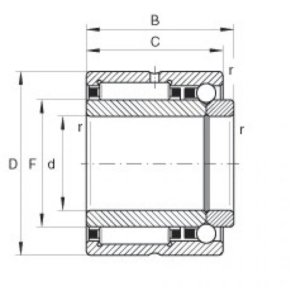 FAG Needle roller/angular contact ball bearings - NKIB5902-XL #1 image