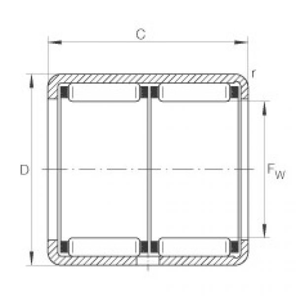 FAG Drawn cup needle roller bearings with open ends - HK2030-ZW #1 image