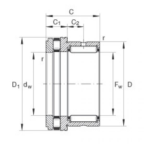 FAG Needle roller/axial cylindrical roller bearings - NKXR15-XL #1 image