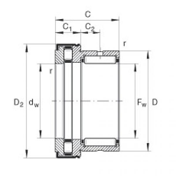 FAG Needle roller/axial cylindrical roller bearings - NKXR17-Z-XL #1 image