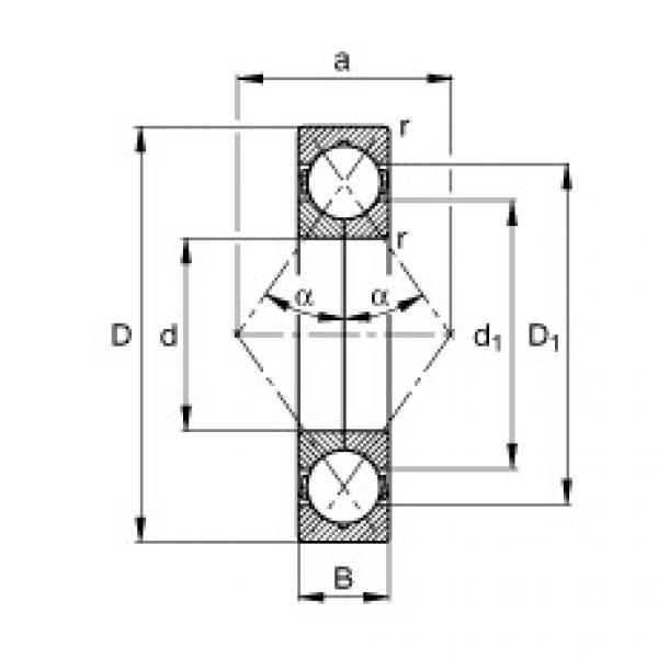 FAG Four point contact bearings - QJ210-XL-MPA #1 image