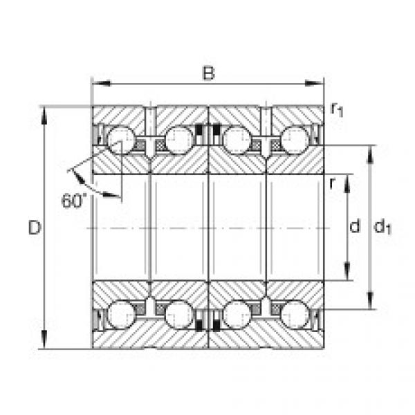 FAG Axial angular contact ball bearings - ZKLN1747-2RS-2AP-XL #1 image