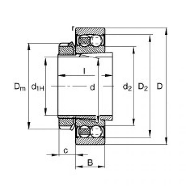 FAG Pendelkugellager - 2212-K-2RS-TVH-C3 + H312 #1 image