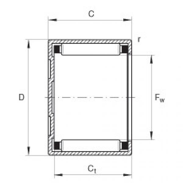 FAG Drawn cup needle roller bearings with closed end - BK3012 #1 image