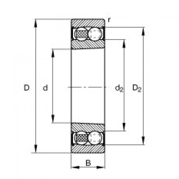 FAG Self-aligning ball bearings - 2207-K-2RS-TVH-C3 #1 image