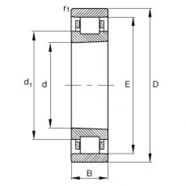 FAG Zylinderrollenlager - N1011-K-M1-SP #1 image