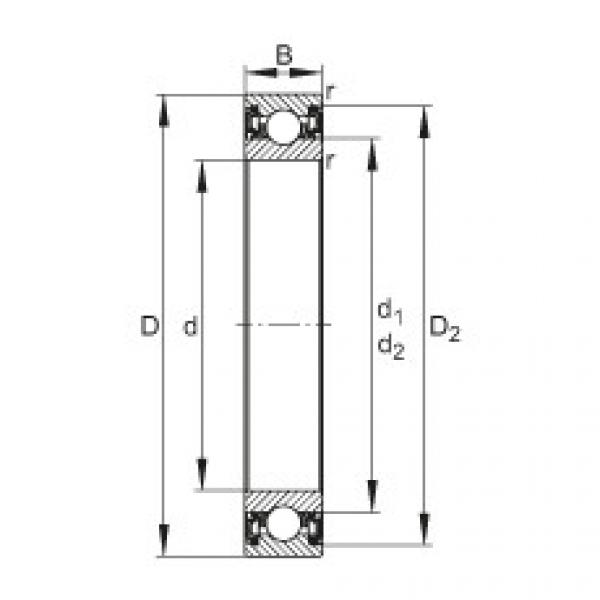 FAG Deep groove ball bearings - 61811-2RZ-Y #1 image