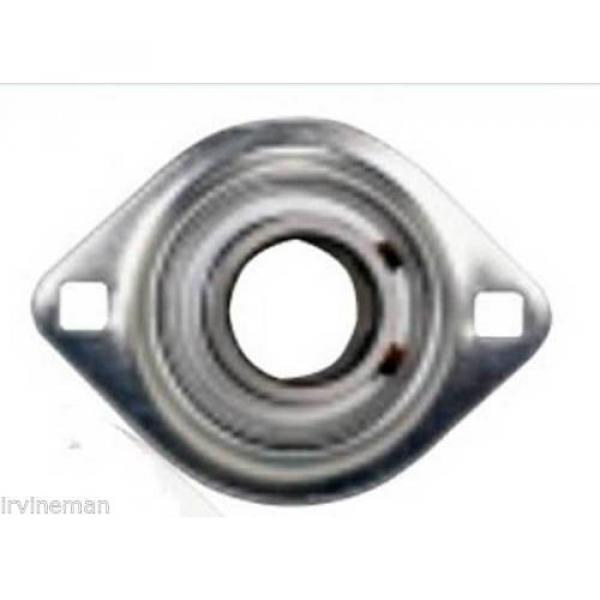 FHPFLZ207-35mm Bearing Flange Pressed Steel 2 Bolt 35mm Ball Bearings Rolling #2 image