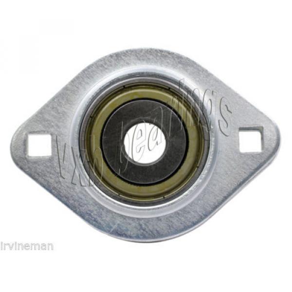 FHSPFLZ201-12mm Bearing Flange Pressed Steel 2 Bolt 12mm Ball Bearings Rolling #5 image