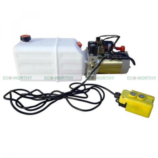 12V Volt DC 6 Quart Hydraulic Pump Power Unit Pack 3200 PSI Fit for Lift UP/Down #3 image