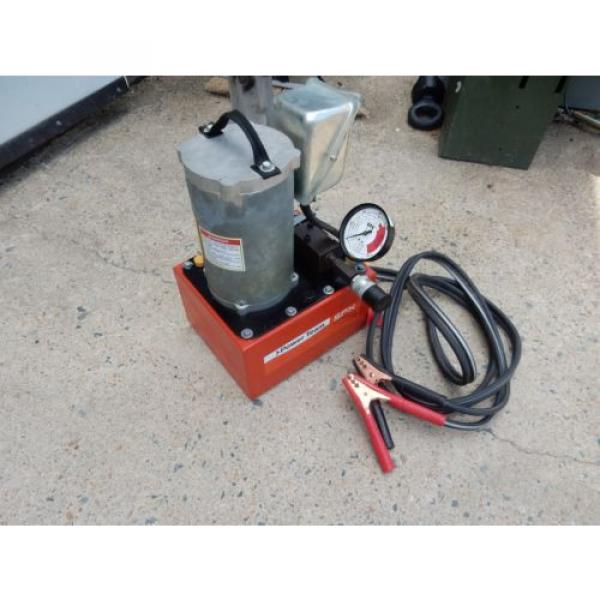 SPX POWER TEAM PE172DC HYDRAULIC PUMP PORTABLE 12V. W/ 9517 VALVE, NICE #2 image