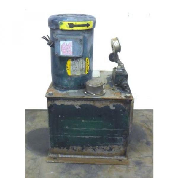 HYDRAULIC PUMP W/BALDOR MOTOR VM3546 &amp; 5 GALLON TANK D5-1.5X, 12.5 X 12.5 X 10 #1 image