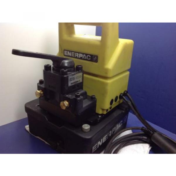 Enerpac PUJ-1400B Hydraulic Electric Pump Valve 4 Way 3 POS Double Acting Pump #3 image