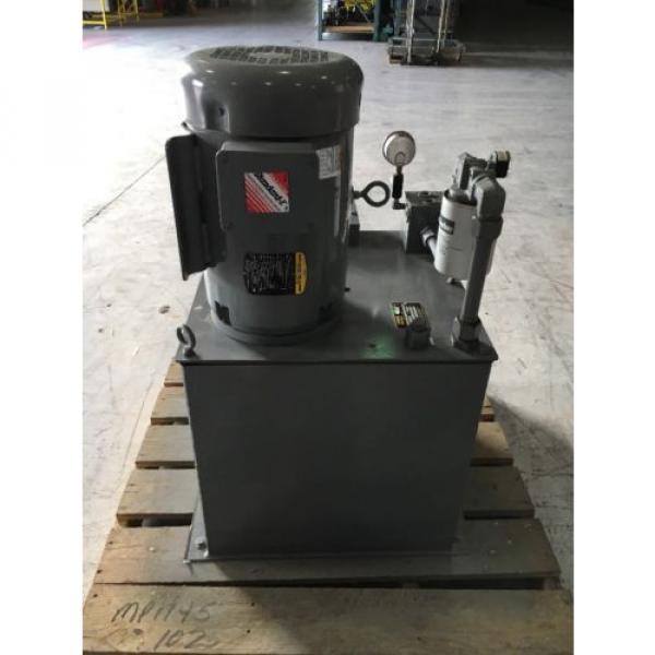 Parker Hydraulic Pump H2B4.5MOPHKO/13 With Baldor 7.5 HP Motor 20 Gallon Tank #2 image