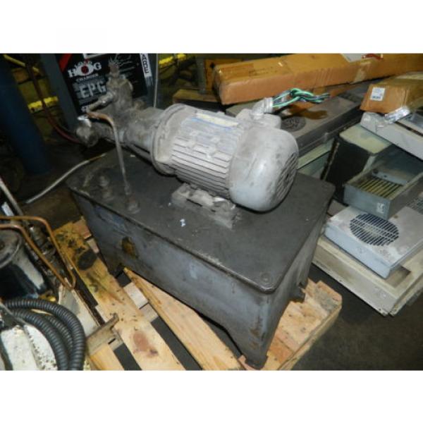 2 HP AC Motor w/ Continental Hydraulic Pump and Tank, PVR6-6B0B-RF-0-1-F, Used #1 image