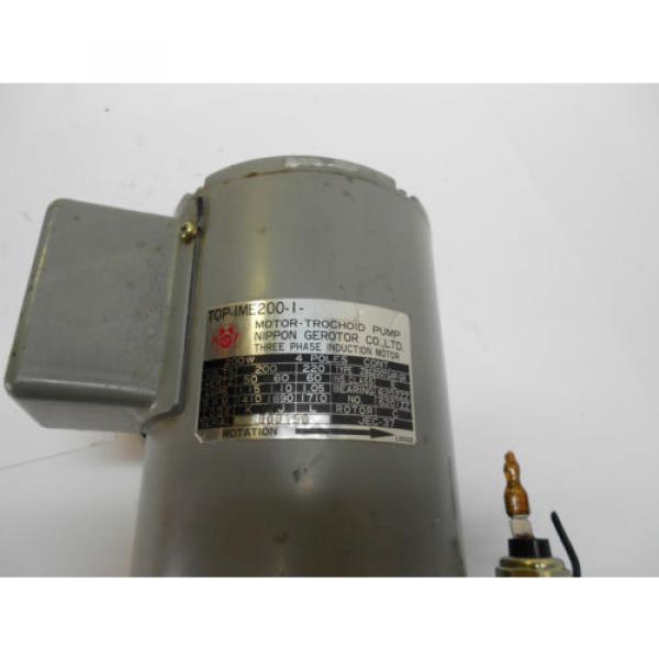 NIPPON Gerotor Trochoid Pump &amp; Motor, TOP-IME200-I-13MA, Used, WARRANTY #5 image