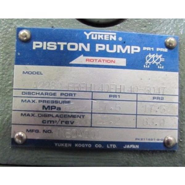 YUKEN A2280-FREH140EH140-5047 17.5MPA HYDRAULIC PISTON PUMP #2 image