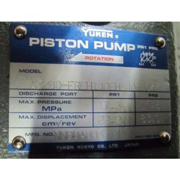 YUKEN A2280-FREH140EH140-5047 SB1099-02-140-4-B-6105 HYDRAULIC PISTON PUMP #2 image