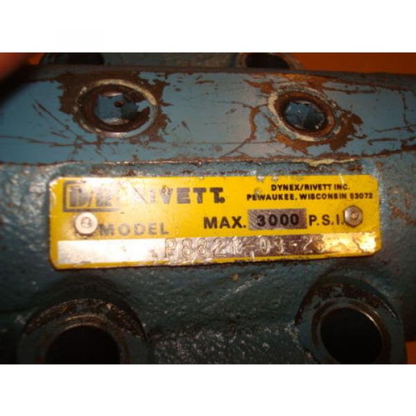 RIVETT 3000 PSI  HYDRAULIC PUMP VALVE  NO. P8821-03-25 AE1232 #2 image