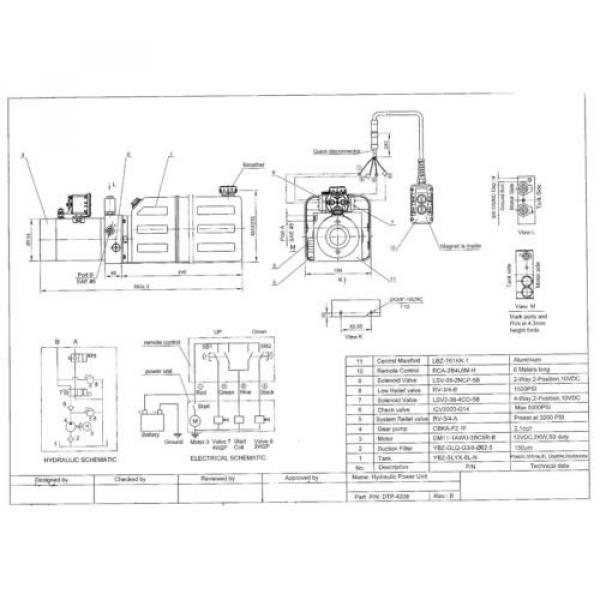 DTP-4208C 12V Double Acting Hydraulic Power Unit, 8 Liter Metal Tank, OEM Vneder #4 image