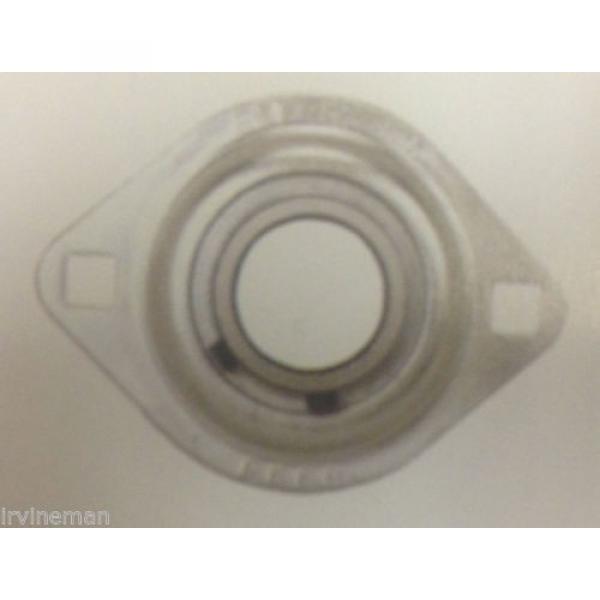 FHSPFLZ206-30mm Bearing Flange Pressed Steel 2 Bolt 30mm Ball Bearings Rolling #1 image