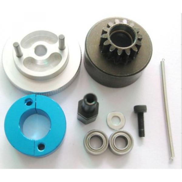 T10093/94/95/96 1/10 RC Car Alloy 2 Shoe 14T Clutch Kit Flywheel /Shoes Bearings #3 image