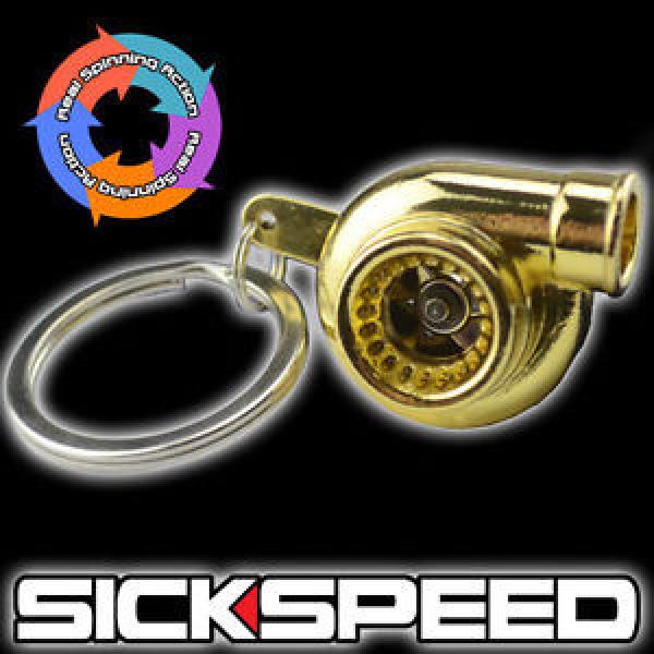 GOLD METAL SPINNING TURBO BEARING KEYCHAIN KEY RING/CHAIN FOR CAR/TRUCK/SUV C #5 image