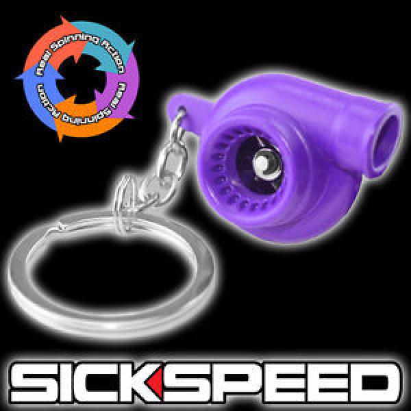 PURPLE METAL SPINNING TURBO BEARING KEYCHAIN KEY RING/CHAIN FOR CAR/TRUCK/SUV B #5 image