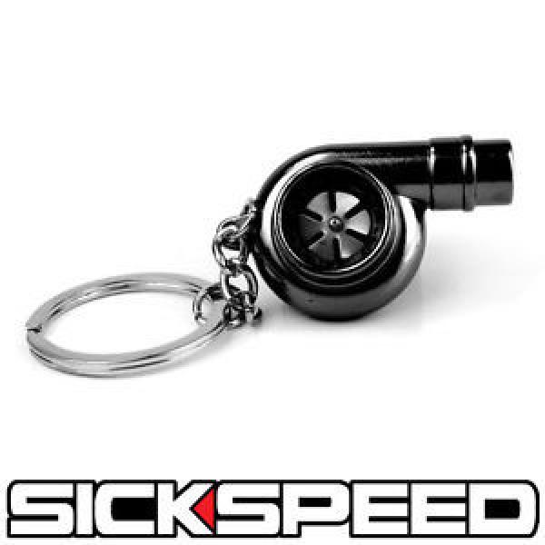 BLACK CHROME SPINNING TURBO BEARING KEYCHAIN KEY RING/CHAIN FOR CAR/TRUCK/SUV A #5 image