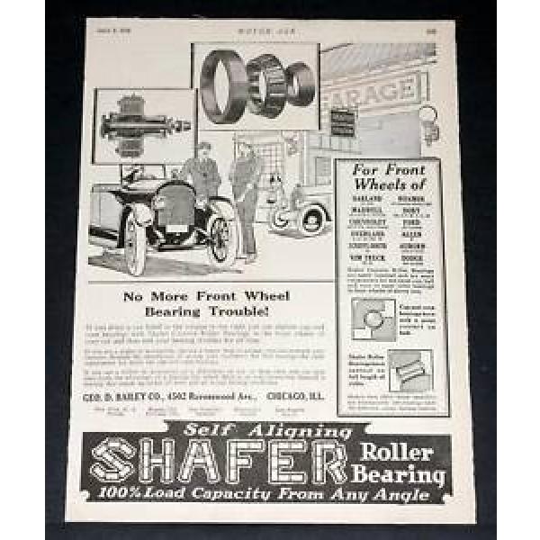 1920 OLD MAGAZINE PRINT AD, SHAFER, MOTOR CAR ROLLER BEARINGS! #5 image