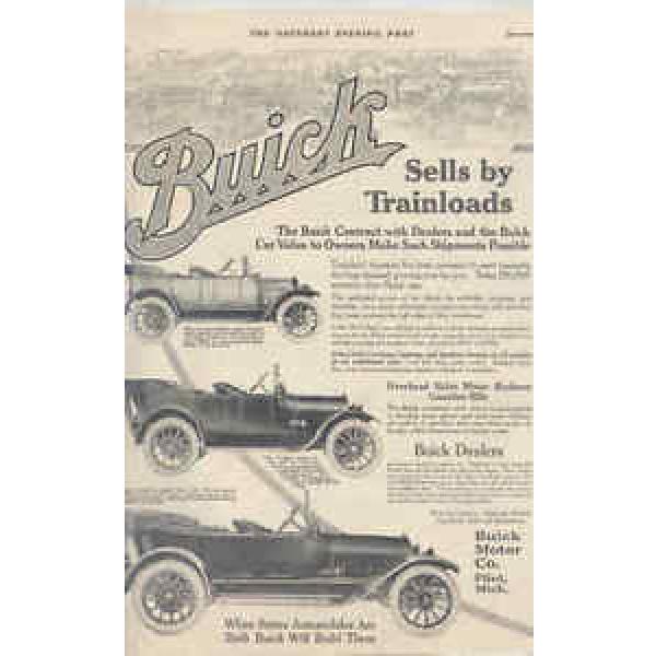 1914 Buick B25 B37 B55 Flint MI Auto Ad Hyatt Roller Bearing Co Newark NJ ma0789 #5 image