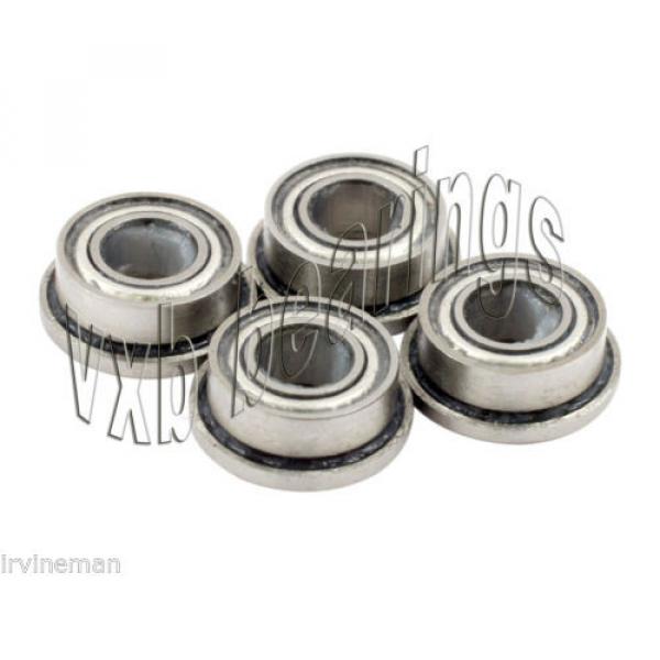 4 Slot Car Flange Bearing 1/8&#034;x 1/4&#034;inch Hybrid Ceramic ABEC-7 P4 Top Quality #1 image