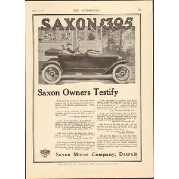 115 Saxon Motor Car Detroit MI Auto Ad Hyatt Roller Bearings mc4070 #5 image