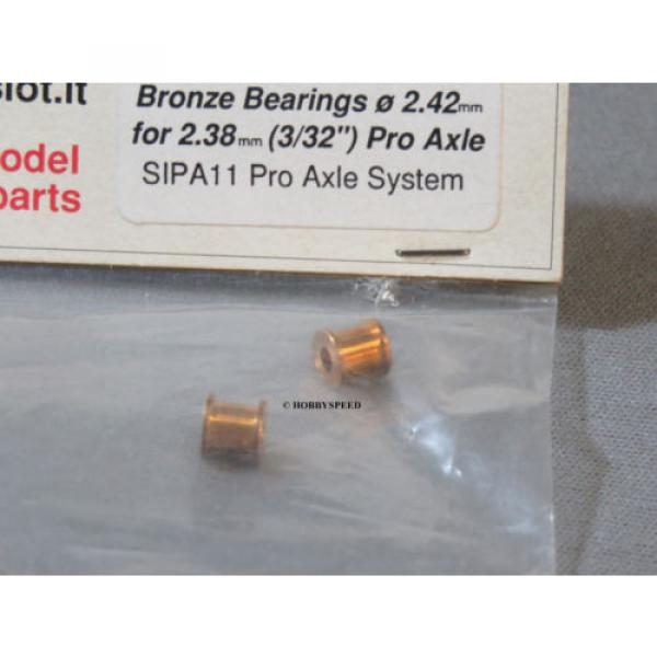 SLOT. IT 1:32 SLOT CAR BRONZE BEARINGS 2.42mm FOR 2.38mm (3/32&#034;) PRO AXLE SIPA11 #5 image