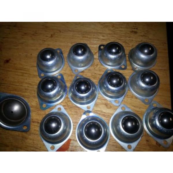 (Case of 14) Hudson Bearings BT-1CS Two-Hole Flange Mounted Ball Transfer Car... #4 image