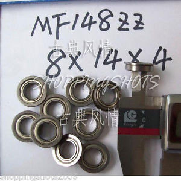 10pcs MF148 8X14X4 Flanged 8*14*4 bearings Miniature Ball Radial Bearing MF148ZZ #1 image