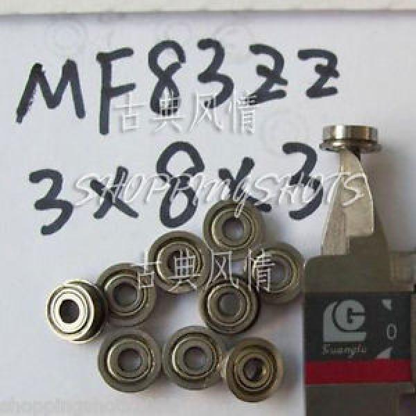 10pcs MF83 3X8X3 Flanged 3*8*3 mm bearings Miniature Ball Radial Bearing MF83ZZ #1 image