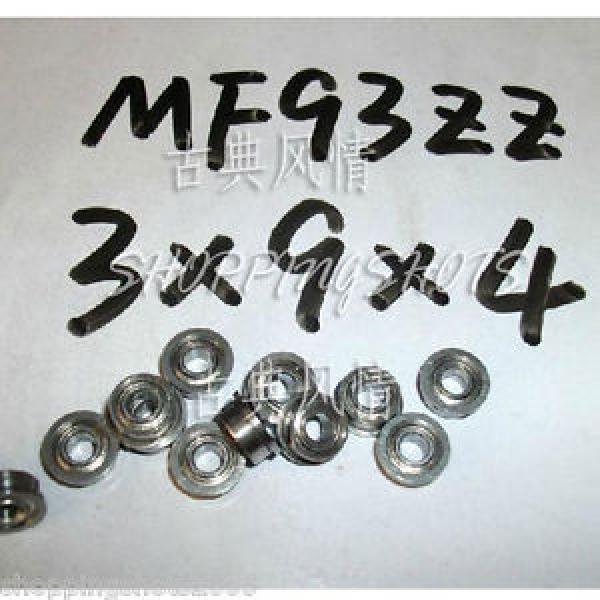 10pcs) MF93 3X9X4 Flanged 3*9*4 mm bearings Miniature Ball Radial Bearing MF93ZZ #1 image