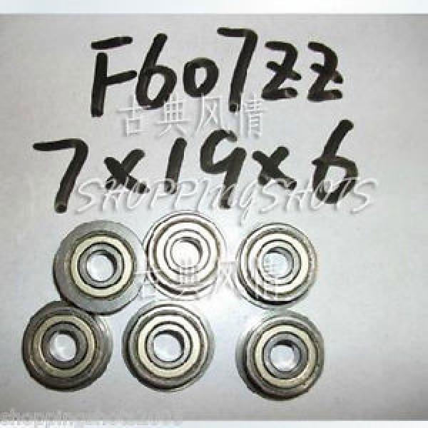 10pc F607ZZ 7x19x6 Flanged 7*19*6 mm F607Z Miniature Ball Radial Bearing F607 ZZ #1 image