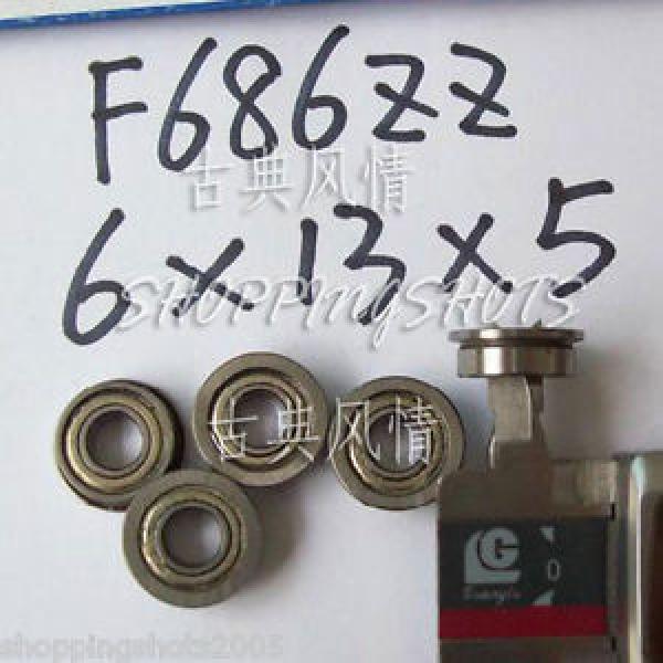 (10) F686ZZ 6x13x5 Flanged 6*13*5 mm F686Z Miniature Ball Radial Bearing F686 ZZ #1 image