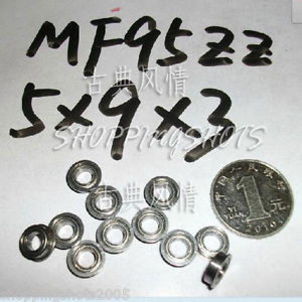 10pcs) MF95 5X9X3 Flanged 5*9*3 mm bearings Miniature Ball Radial Bearing MF95ZZ #1 image