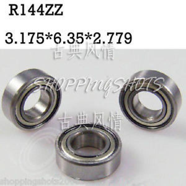 10pcs R144 ZZ 1/8&#034;x 1/4&#034;x 7/64&#034; inch Miniature Ball Radial Ball Bearings R144ZZ #1 image