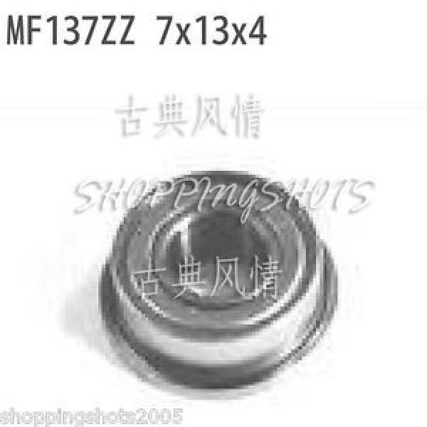 10pcs MF137 7X13X4 Flanged 7*13*4 bearings Miniature Ball Radial Bearing MF137ZZ #1 image