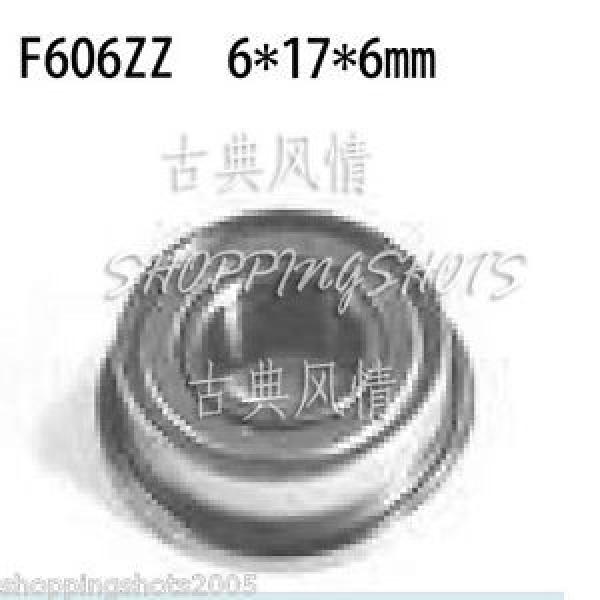 (10) F606ZZ 6x17x6 Flanged 6*17*6 mm F606Z Miniature Ball Radial Bearing F606 ZZ #1 image