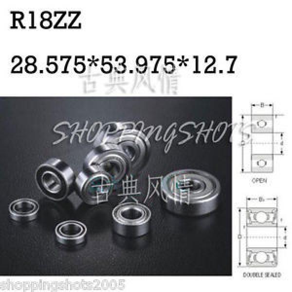 1pcs R18 ZZ 1 1/8&#034;x 2 1/8&#034; x 1/2&#034; inch Bearing Miniature Ball Radial Bearings Z #1 image