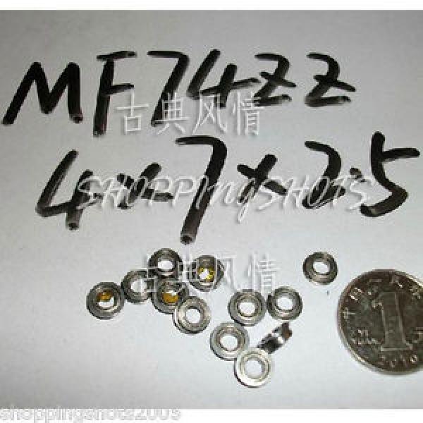 10) MF74ZZ 4x7x2.5 Flanged 4*7*2.5 mm MF74Z Miniature Ball Radial Bearing MF74 Z #1 image